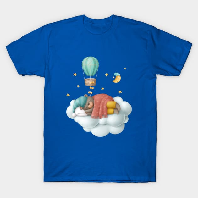 Dreaming bear on the cloud T-Shirt by KOTOdesign